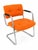 Vintage 1978 Steelcase Chairs (Orange Upholstery, Chrome Frame). NOTE. Reupholstered for listing!!! Add a piece of design...