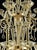 Stunning Venetian modern clear with gold-leaf Murano glass chandelier . Full od culs and crystal pendants in a new linear...