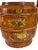 Wood Antique Chinese Round Wedding Basket Two Tier 18” Tall For Sale - Image 7 of 8