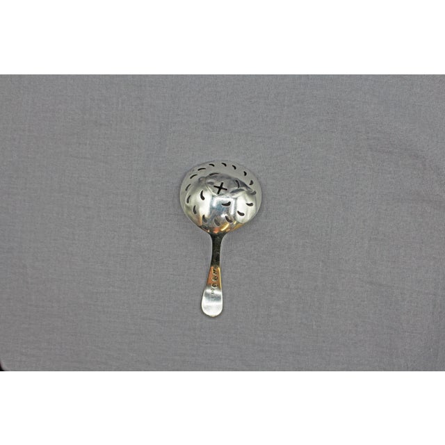 Traditional Late 18th Century Georgian Sterling Silver Pierced Tea Caddy Spoon For Sale - Image 3 of 4