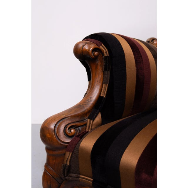 Late 19th Century Antique Easy Chair with Paul Smith Fabric, 1880s For Sale - Image 5 of 13