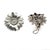 Contemporary Late 20th Century Pair of Platinum Diamond Flower Earrings For Sale - Image 3 of 4