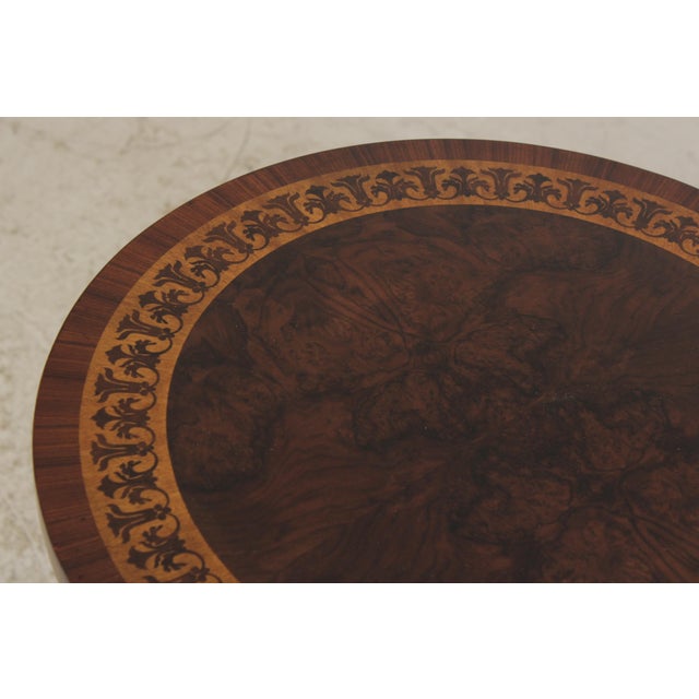 Brown Maitland Smith 89-0406 Inlaid Mahogany Table For Sale - Image 8 of 13