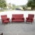 Red Red Faux Leather Sofa with Flared Wooden Feet, 1950s For Sale - Image 8 of 9