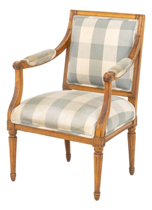 Louis XVI Style Walnut Armchair