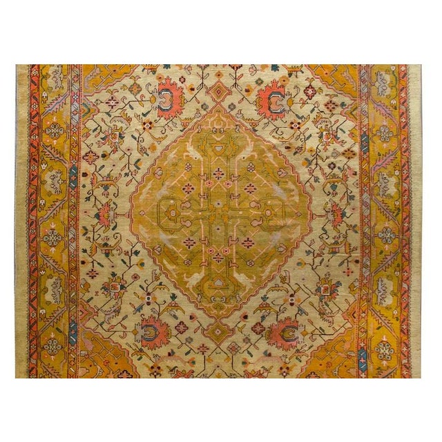 Early 20th Century Turkish Oushak Rug For Sale - Image 14 of 16