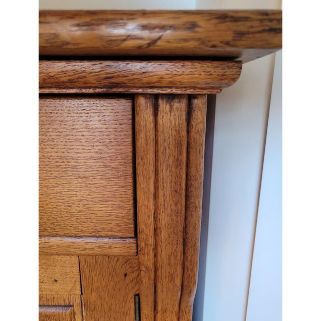 1900-1909 Tiger Oak Washstand For Sale - Image 11 of 16