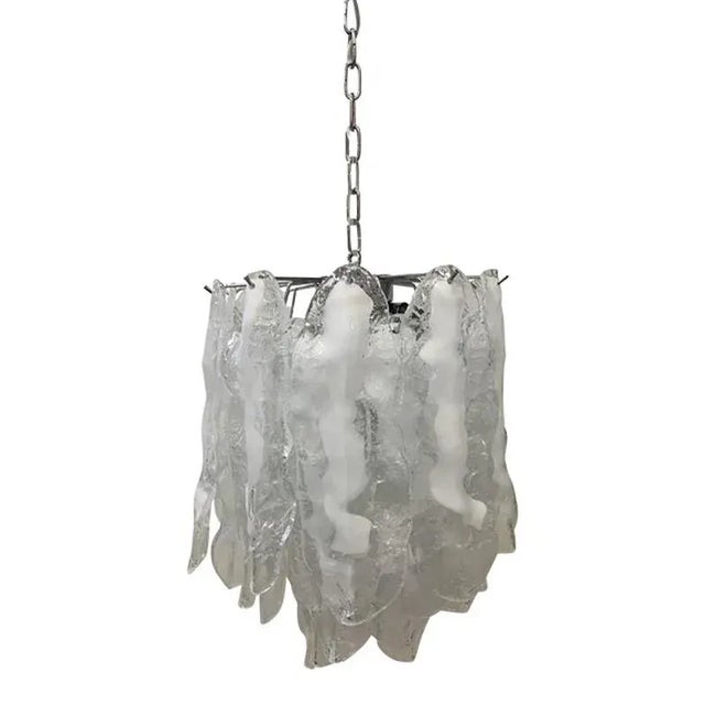 Italian Murano Glass and Chrome Sputnik Chandelier by Simoeng For Sale - Image 6 of 7
