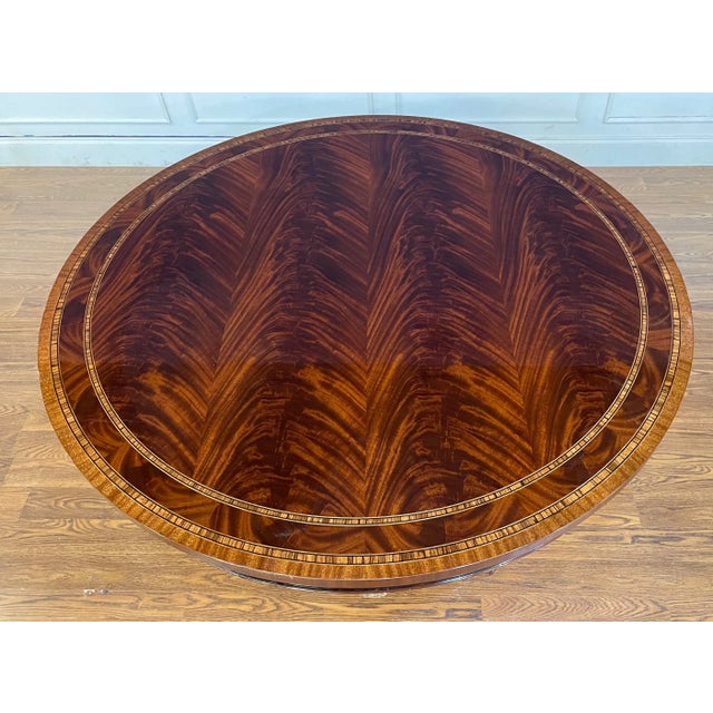 2020s Regency Style 48” Round Foyer Table by Leighton Hall - Showroom Sample For Sale - Image 5 of 12