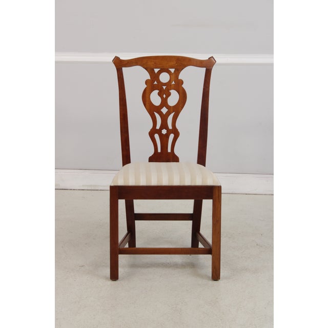 Stickley Set of 6 Cherry Chippendale Style Dining Chairs For Sale - Image 11 of 15