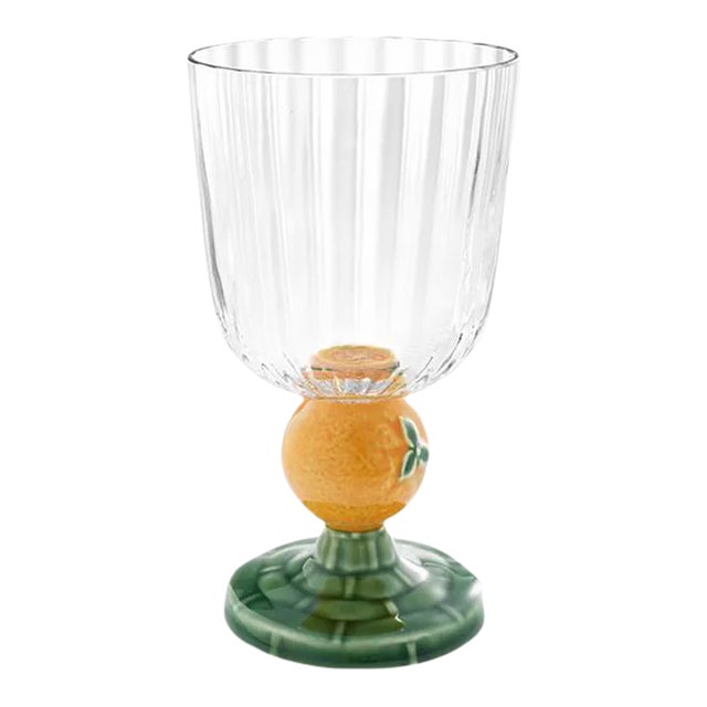 Bordallo Pinheiro Carmen Goblet, Orange For Sale