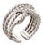 David Yurman Sterling Silver & Diamond Crossover X Ring For Sale