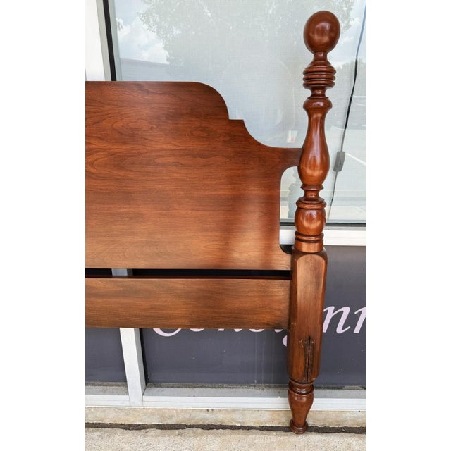 Henkel Harris Solid Black Cherry Full Size Headboard Model No. 118 For Sale In Raleigh - Image 6 of 13