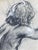 Large expressive. charcoal figure drawn from life on 18" x 24" off white newsprint. Subtle tones of black, white and grey....