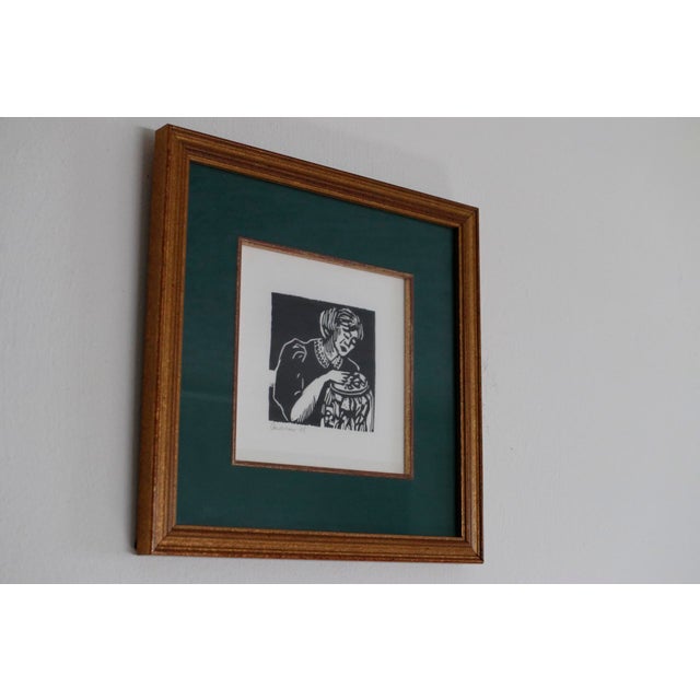 Unique 1989 Doug Anderson Original Woodblock Print - Hand-Signed Monoprint Figural Art For Sale - Image 6 of 17