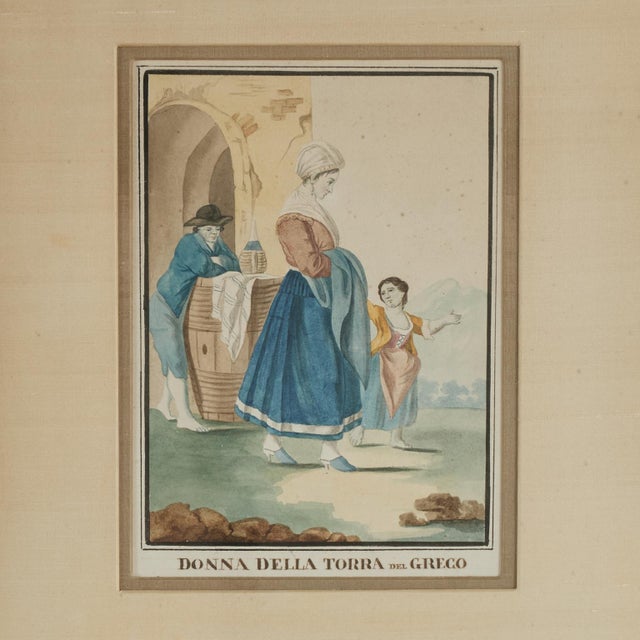 Pair of Antique Watercolors of Figures in Torre Del Greco Italy For Sale In West Palm - Image 6 of 18