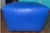 2010s Custom A. Rudin Blue Leather Minimalist Cube Ottoman For Sale - Image 5 of 7