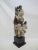 Large carved wood Tibetan statue of serpent or bird-like figure holding 2 smaller figures on pedestal. Finely hand painted...