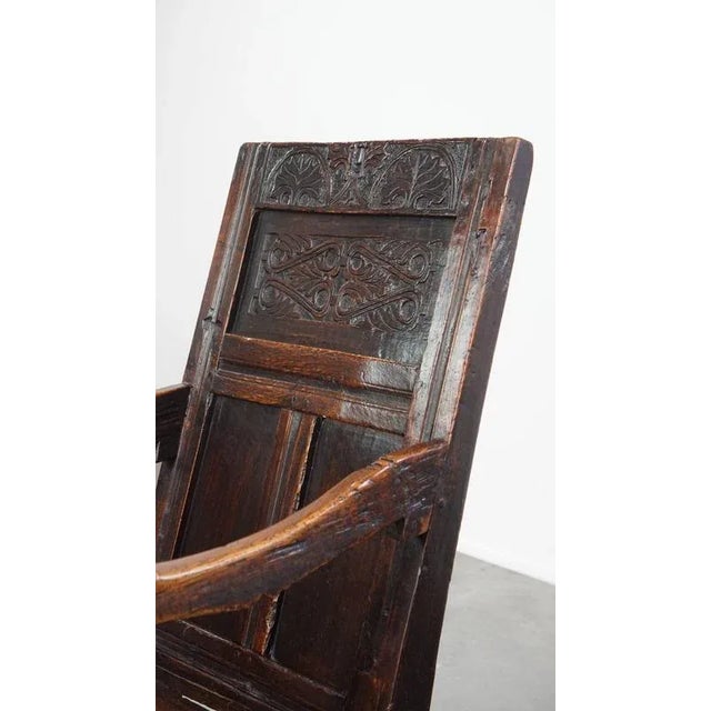 Antique Wainscot Chair in Oak, 1600s For Sale - Image 12 of 18