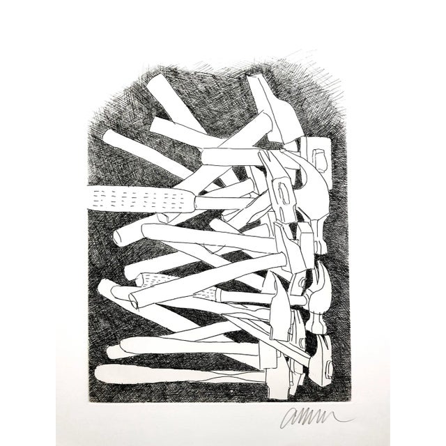 Arman - Accumulations - Original Signed Etching 1980s For Sale