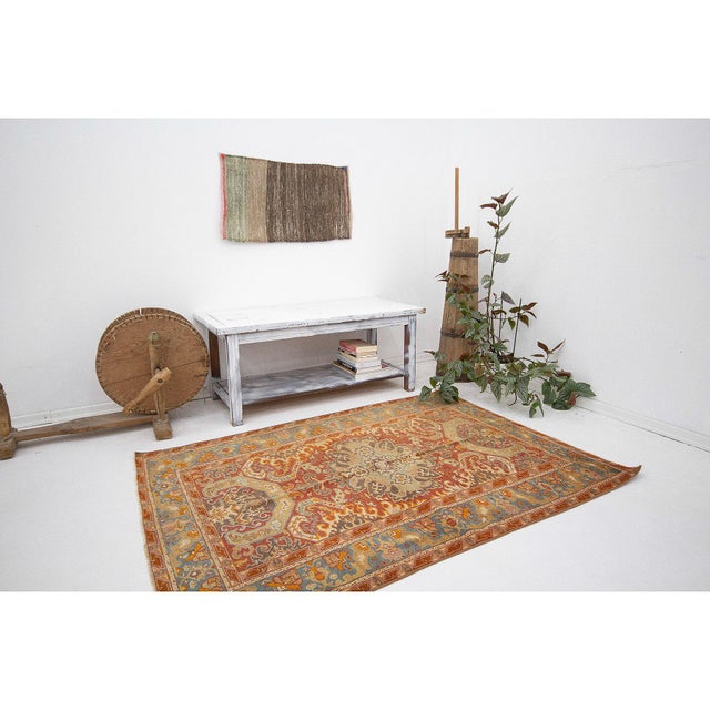 Vintage Turkish Kaisari Rug For Sale In Los Angeles - Image 6 of 7