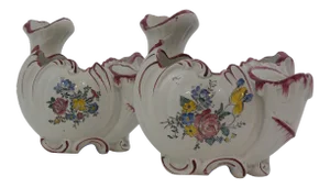 Saxe-Gotha German Faience Vases - a Pair