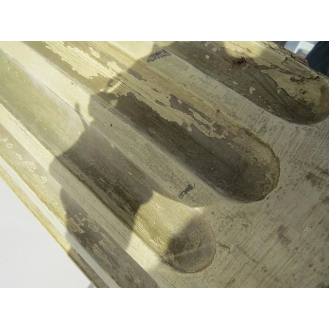 Dark Green 19th Century Tall Narrow Pedestals from Classical Fluted Architectural Painted Columns - a Pair For Sale - Image 8 of 9