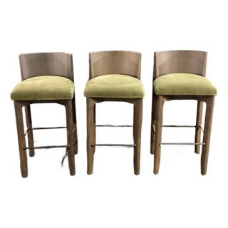 Set of Three Maiden Home Delancey Bar & Counter Stools For Sale