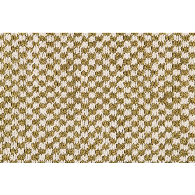 Transitional Part & Parcel Goods Textured Check Rug, 10'x14', Moss and Eggshell For Sale - Image 3 of 5