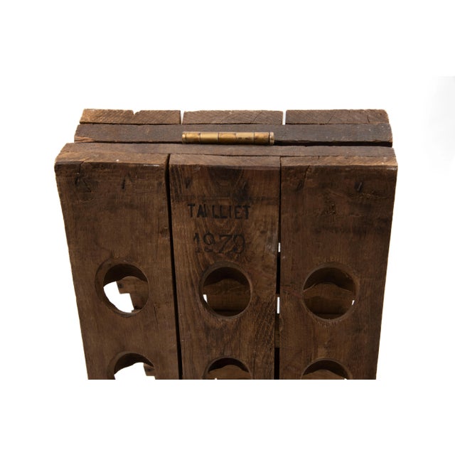 Brown Talliet French Champagne Oak Riddling Rack 1979 For Sale - Image 8 of 11