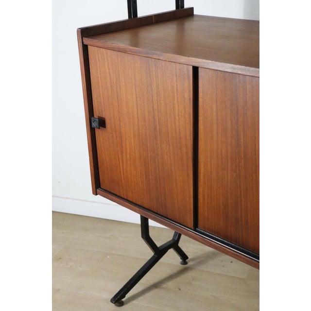 Vintage Modular Bookcase in Wood and Metal, Italy, 1960s For Sale - Image 18 of 18