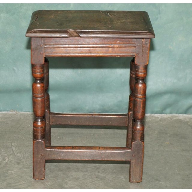 Mid-17th Century English Oak Joint Stool For Sale - Image 12 of 18
