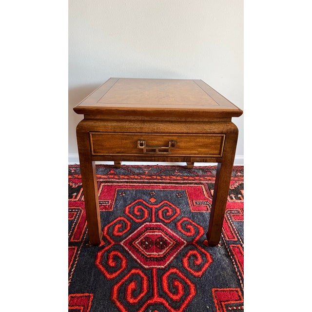1980s 1980s Century Chin Hua Burl End Table by Raymond K Sabota Chinoiserie For Sale - Image 5 of 9