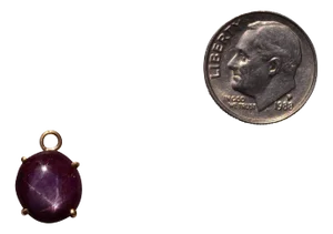 The 167th Street: Natural Star Ruby Cabochon Pendant in Yellow Gold