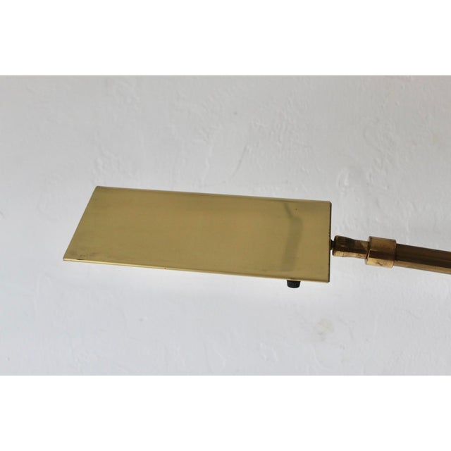 1980s Carsella Lighting Style Mid-Century Counterbalanced Brass Reading Lamp For Sale - Image 16 of 18