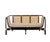 Contemporary Matthew Izzo Home Quay Bamboo and Rattan Lounge Sofa With Creme Cushion For Sale - Image 3 of 6