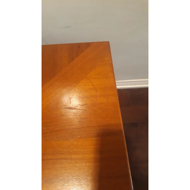 Vintage Mid Century Laurits M Larsen Triangle Teak Side Coffee Tables - a Pair For Sale - Image 11 of 13