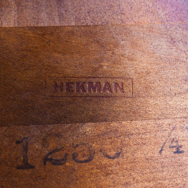 Vintage Pink Travertine Pedestal Base Coffee Table by Hekman For Sale - Image 9 of 18