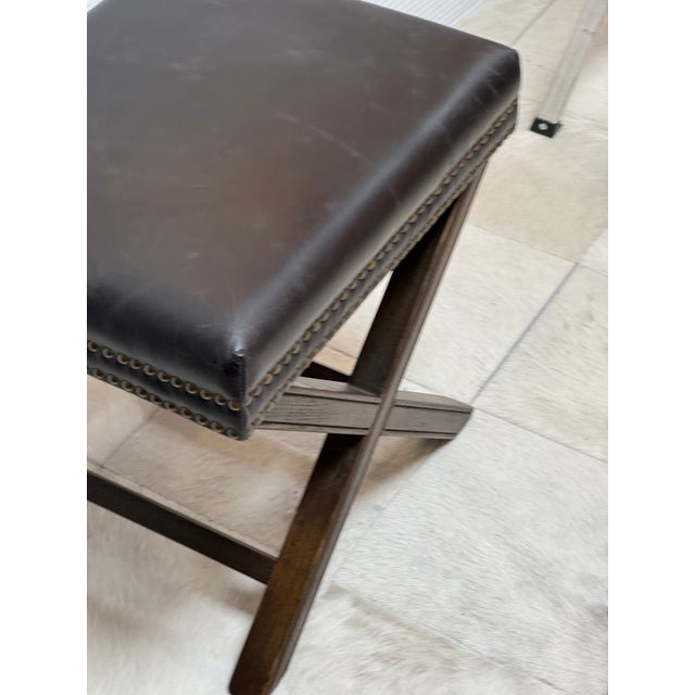 Four Hands Elyse Ottoman, Durango Smoke For Sale In San Francisco - Image 6 of 12