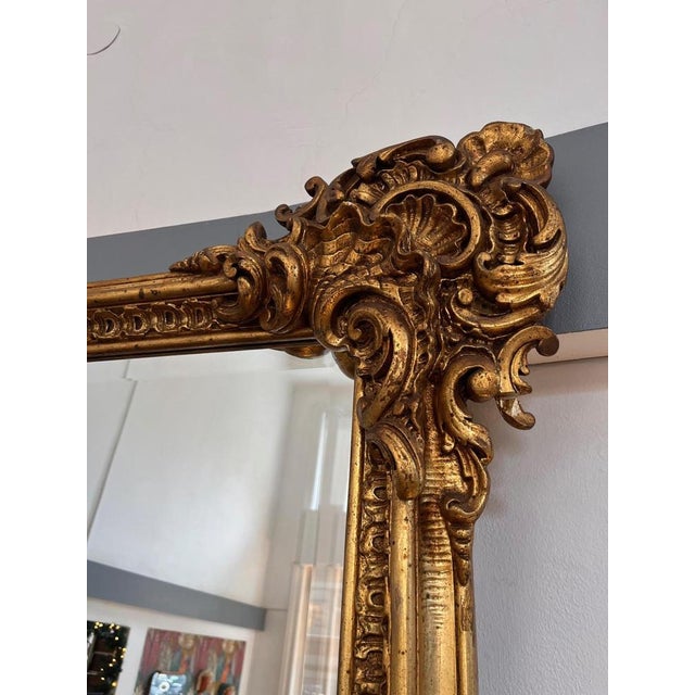 Large Vintage Mirror, 19th Century For Sale - Image 9 of 11