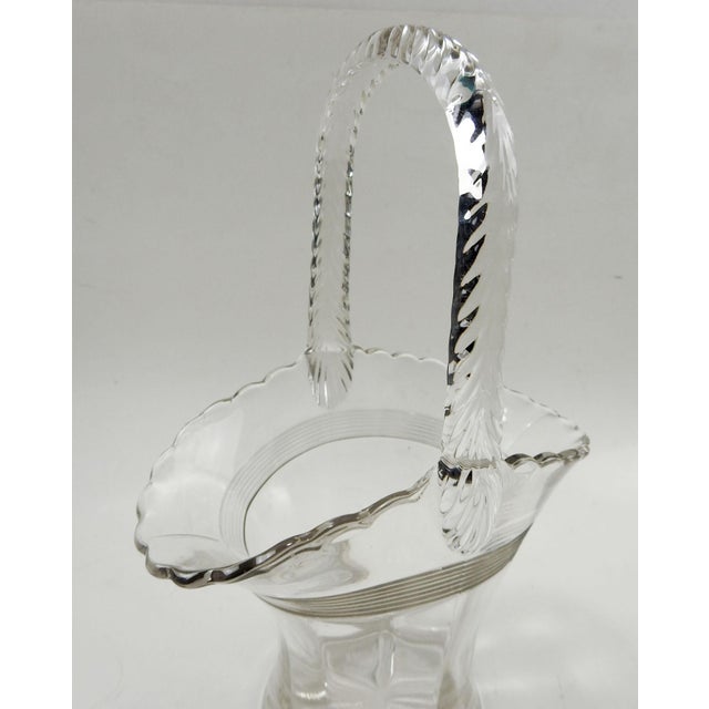 Antique Glass Basket Vase Chairish