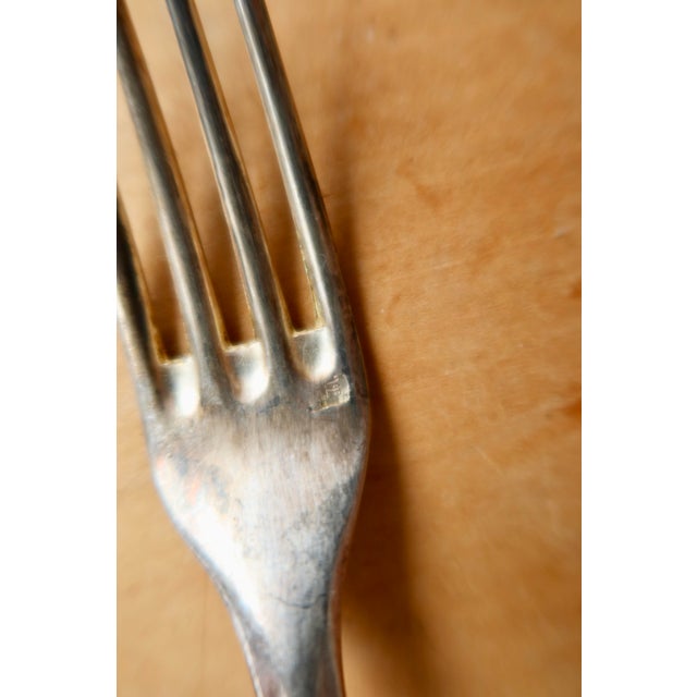 Metal Mismatched Cutlery in Silver Metal, Set of 12 For Sale - Image 7 of 12