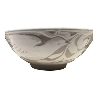 Miranda Thomas Cream Carved Bowl For Sale