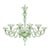 Contemporary modern elegant "rigadin" murano glass chandelier elegant land linear chandelier in light green made in murano...