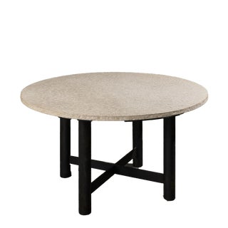 Table in Fossil Stone and Metal Frame, Belgium For Sale