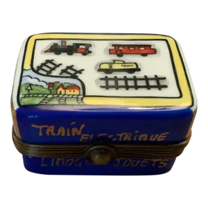 1980s Model Toy Train Limoges Trinket Box, Retired.
