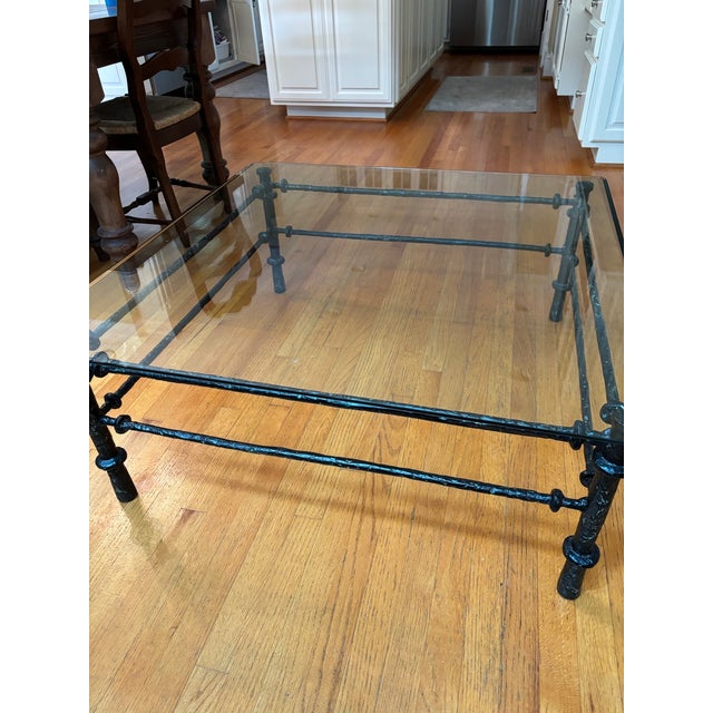 Metal 1980s Brutalist Cast Aluminum Coffee Table in the Manner of Diego Giacometti For Sale - Image 7 of 15