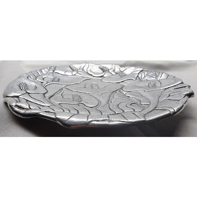 Arthur Court Arthur Court Cast Aluminum Lily Trinket/ Candy Dish For Sale - Image 4 of 5