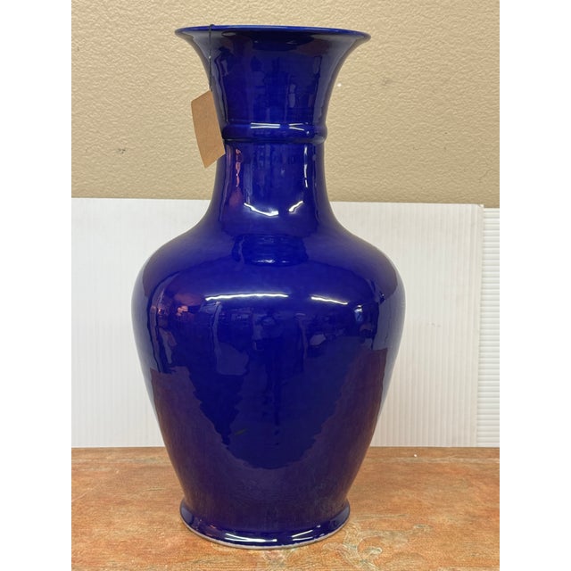 Martino Interiors Chinese Porcelain Vase, Cobalt Blue For Sale - Image 4 of 12