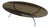Vintage Oval Coffee Table in Glass and Steel, 1970s For Sale